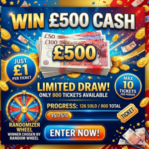 Win £500 – Draw Happens When Sold Out